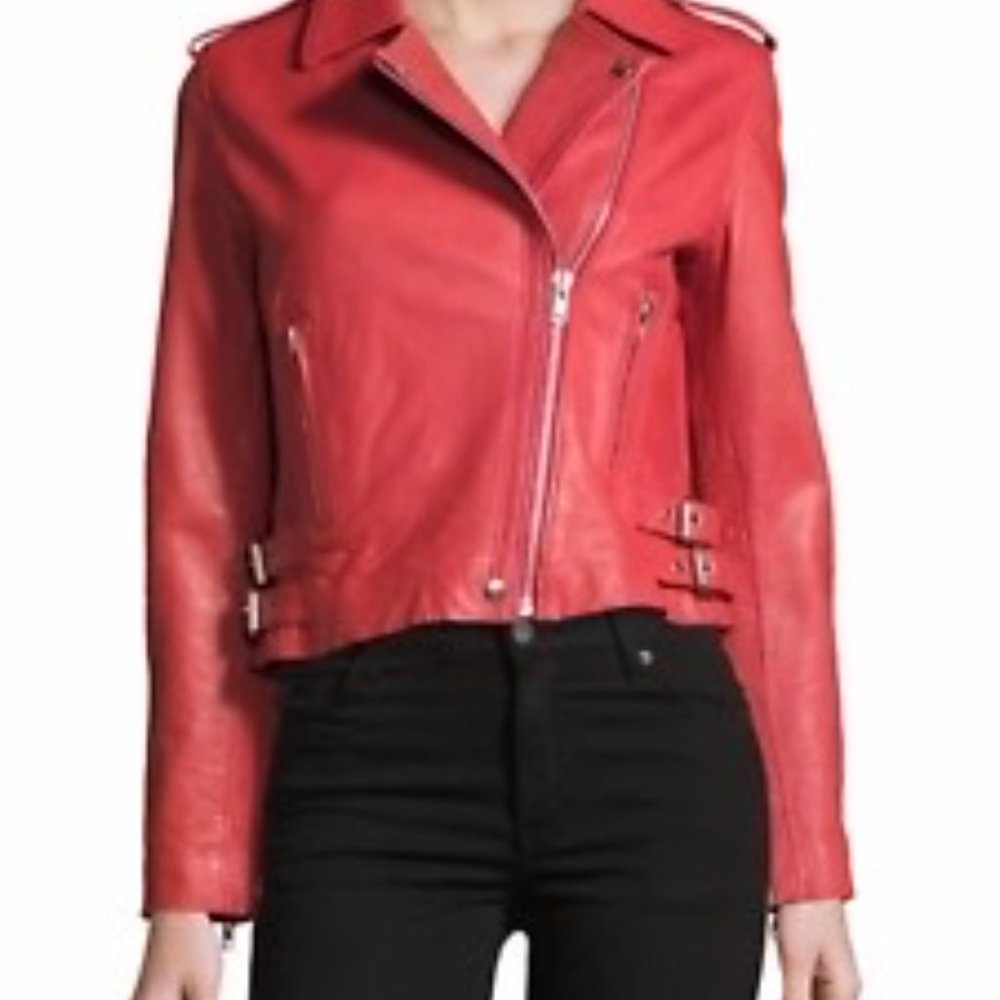 Belle Vere Motorcycle Biker Leather Jacket